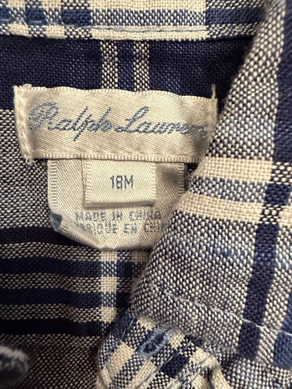 Polo Ralph Lauren 2 Piece Toddler Boy Plaid Shirt Jogger Set 18M